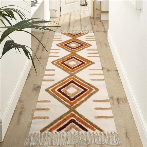 NEW Boho Geometric Area Rug - Picture 2 of 6